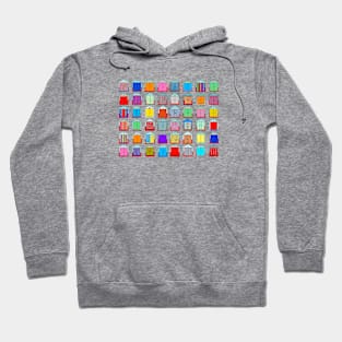 Colourful Beach Hut Pattern Hoodie